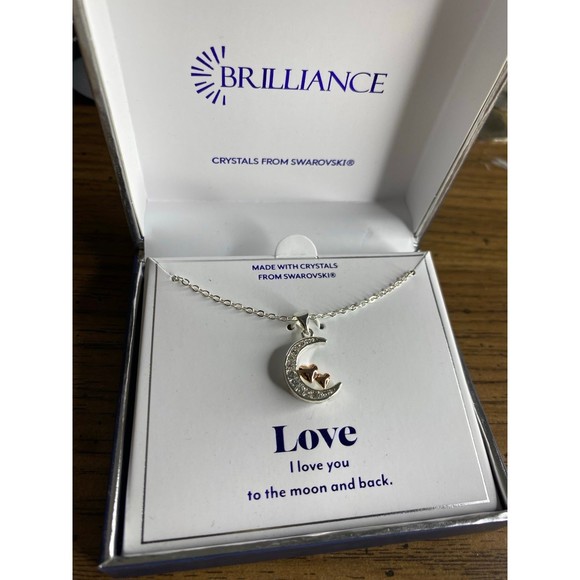 Brilliance Jewelry - I love you to the moon and back Necklace